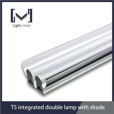 LED T5 Dawl Tubu Doppju Integrat B'Riflettur